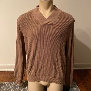 Express Men’s Extra Large V Neck Cable Sweater Knit Wrap Neckline